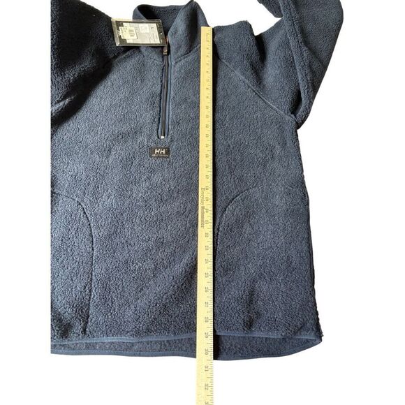 NEW Helly Hansen Men’s Fleece Jacket size L Navy Workwear 1/4 zip - Picture 4 of 14